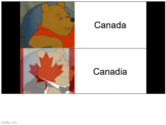 Canadia | image tagged in canada,canadian,tuxedo winnie the pooh,winnie the pooh | made w/ Imgflip meme maker