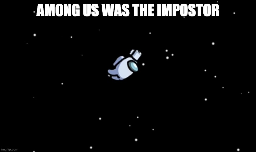 Among Us ejected | AMONG US WAS THE IMPOSTOR | image tagged in among us ejected | made w/ Imgflip meme maker