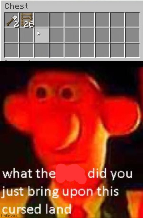 this is cursed as hek | image tagged in double shovel,what did you just bring upon this cursed land meme,minecraft,jazzghost,cursed,oh u readin the tabs | made w/ Imgflip meme maker