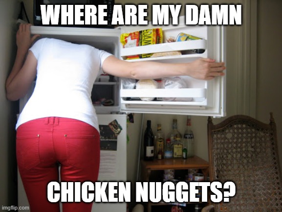 WHERE ARE MY CHICKEN NUGGETS? | WHERE ARE MY DAMN; CHICKEN NUGGETS? | image tagged in funny memes | made w/ Imgflip meme maker