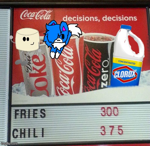 Repost but put your shoulder OC | image tagged in coca cola and bleach | made w/ Imgflip meme maker