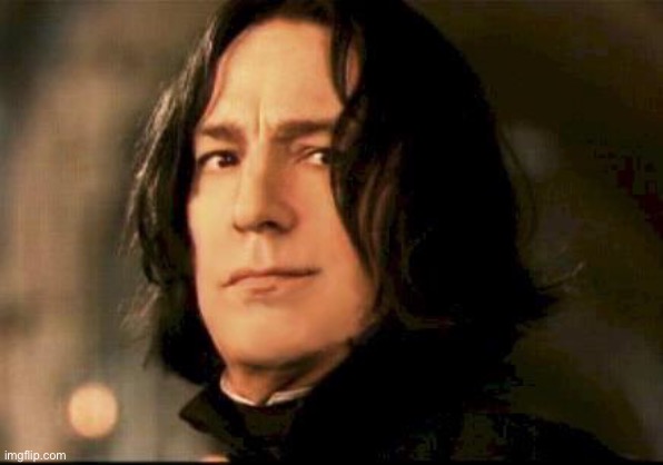 Severus snape smirking | image tagged in severus snape smirking | made w/ Imgflip meme maker