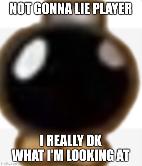 “Ummm idk” bomb omb | NOT GONNA LIE PLAYER; I REALLY DK WHAT I’M LOOKING AT | image tagged in ummm idk bomb omb,among us logic | made w/ Imgflip meme maker