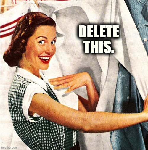 Vintage laundry woman delete this Blank Meme Template