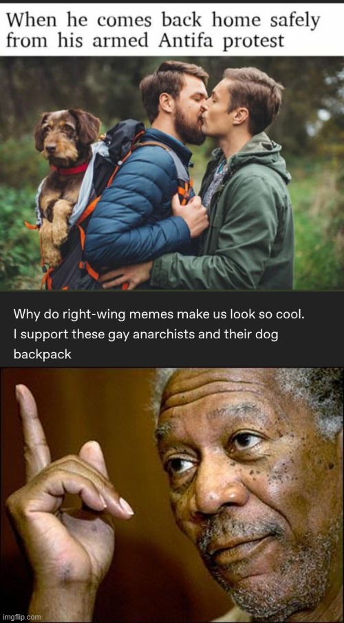 eyyyy | image tagged in home from antifa protest,this morgan freeman | made w/ Imgflip meme maker