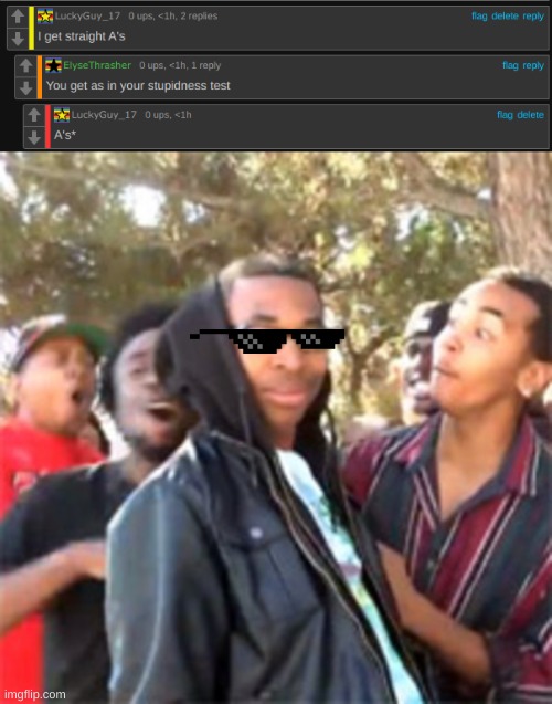image tagged in black boy roast | made w/ Imgflip meme maker