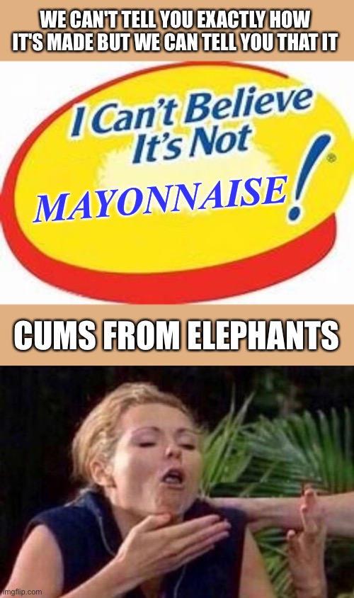 I can't believe it's not mayonnaise Imgflip