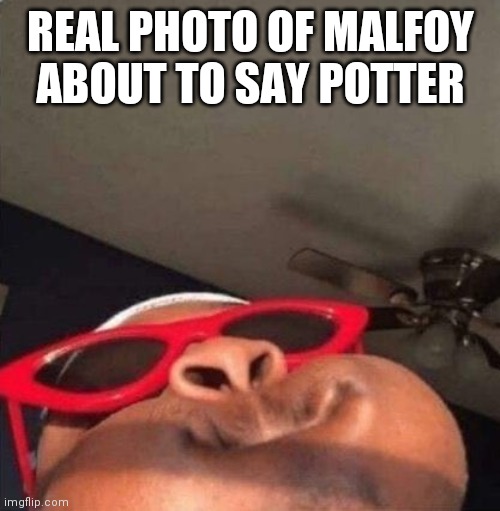 REAL PHOTO OF MALFOY ABOUT TO SAY POTTER | made w/ Imgflip meme maker