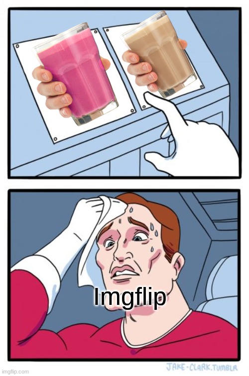 WHICH ONE, IMGFLIP!? | Imgflip | image tagged in memes,two buttons | made w/ Imgflip meme maker