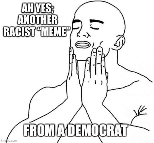 Feels Good Man | AH YES; ANOTHER RACIST “MEME” FROM A DEMOCRAT | image tagged in feels good man | made w/ Imgflip meme maker