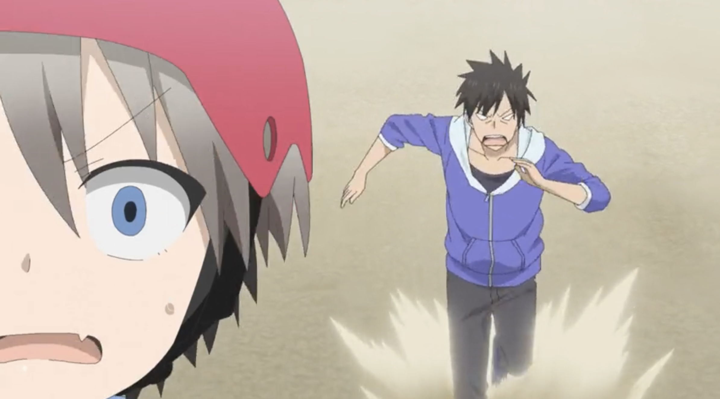 Uzaki being chased by Sakurai Blank Meme Template