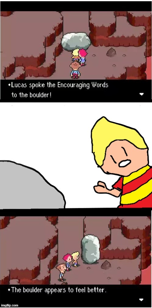 Lucas spoke encouraging words Blank Meme Template