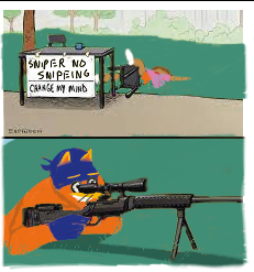 High Quality sniper no snipeing Blank Meme Template