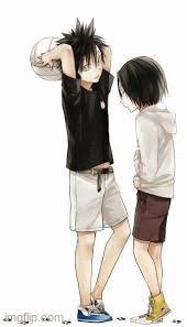 kid kenma and kuroo | image tagged in gifs | made w/ Imgflip images-to-gif maker