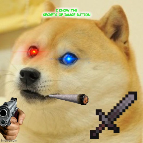 Doge Meme | I KNOW THE SECRETS OF IMAGE BUTTON | image tagged in memes,doge | made w/ Imgflip meme maker
