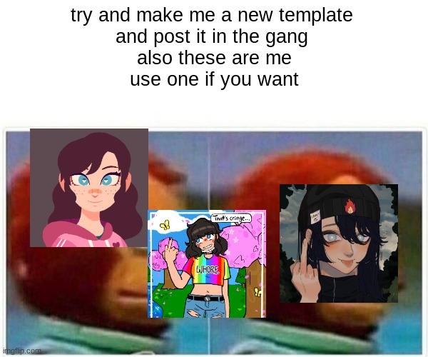 yeah yeah | try and make me a new template 
and post it in the gang 
also these are me
use one if you want | image tagged in memes,monkey puppet | made w/ Imgflip meme maker