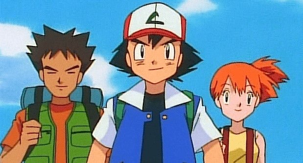 High Quality ash, brock, and misty Blank Meme Template