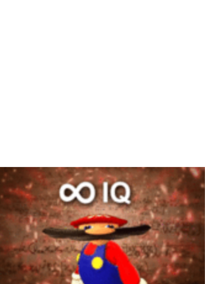 infinite iq with a space on top Blank Meme Template