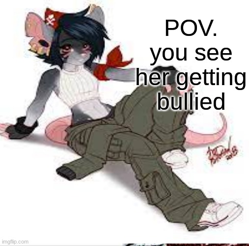 random google image | POV. you see her getting bullied | made w/ Imgflip meme maker