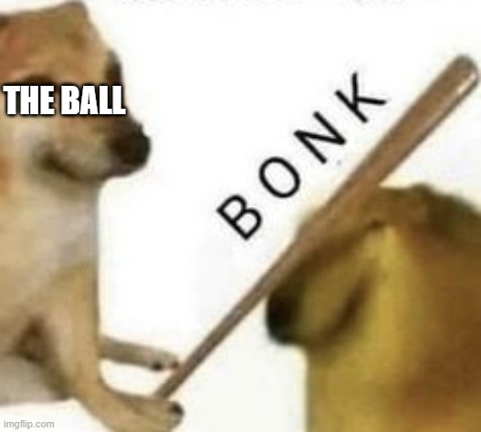 Bonk | THE BALL | image tagged in bonk | made w/ Imgflip meme maker