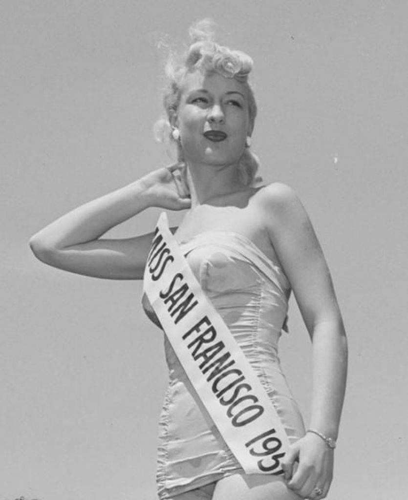 High Quality Barbara Eden as Miss San Francisco 1951 Blank Meme Template