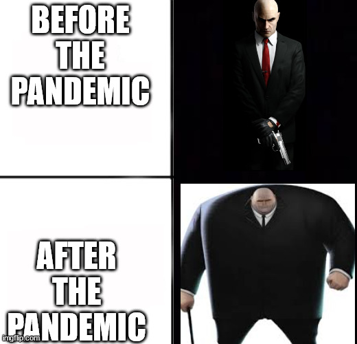 I see the struggle with original titles now | BEFORE THE PANDEMIC; AFTER THE PANDEMIC | image tagged in thicc | made w/ Imgflip meme maker