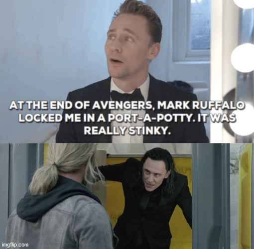 So that's how he got there. PLOT TWIST! Thor Ragnarok deleted scene btw. | image tagged in thor ragnarok,tom hiddleston | made w/ Imgflip meme maker