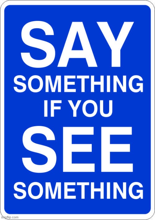 say something if you see something | image tagged in say something if you see something | made w/ Imgflip meme maker