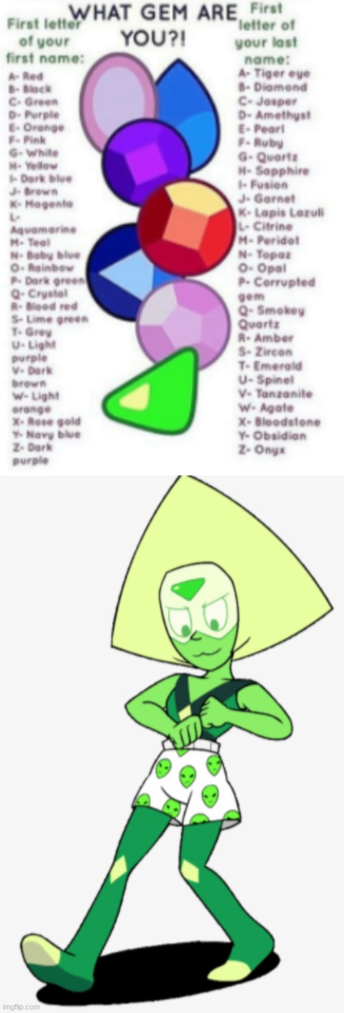 So I guess i'm peridot. That explains why I like lapis lazuli so much lol | made w/ Imgflip meme maker