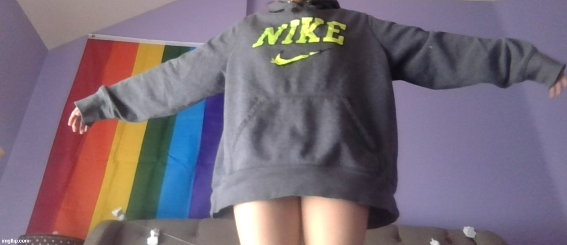 me with oversized hoodie | made w/ Imgflip meme maker