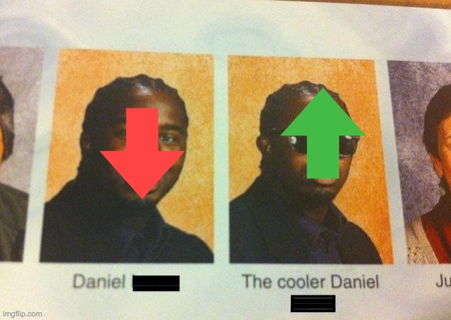The Cooler Daniel | image tagged in the cooler daniel | made w/ Imgflip meme maker