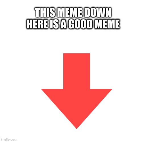 yes good meme | THIS MEME DOWN HERE IS A GOOD MEME | image tagged in memes | made w/ Imgflip meme maker