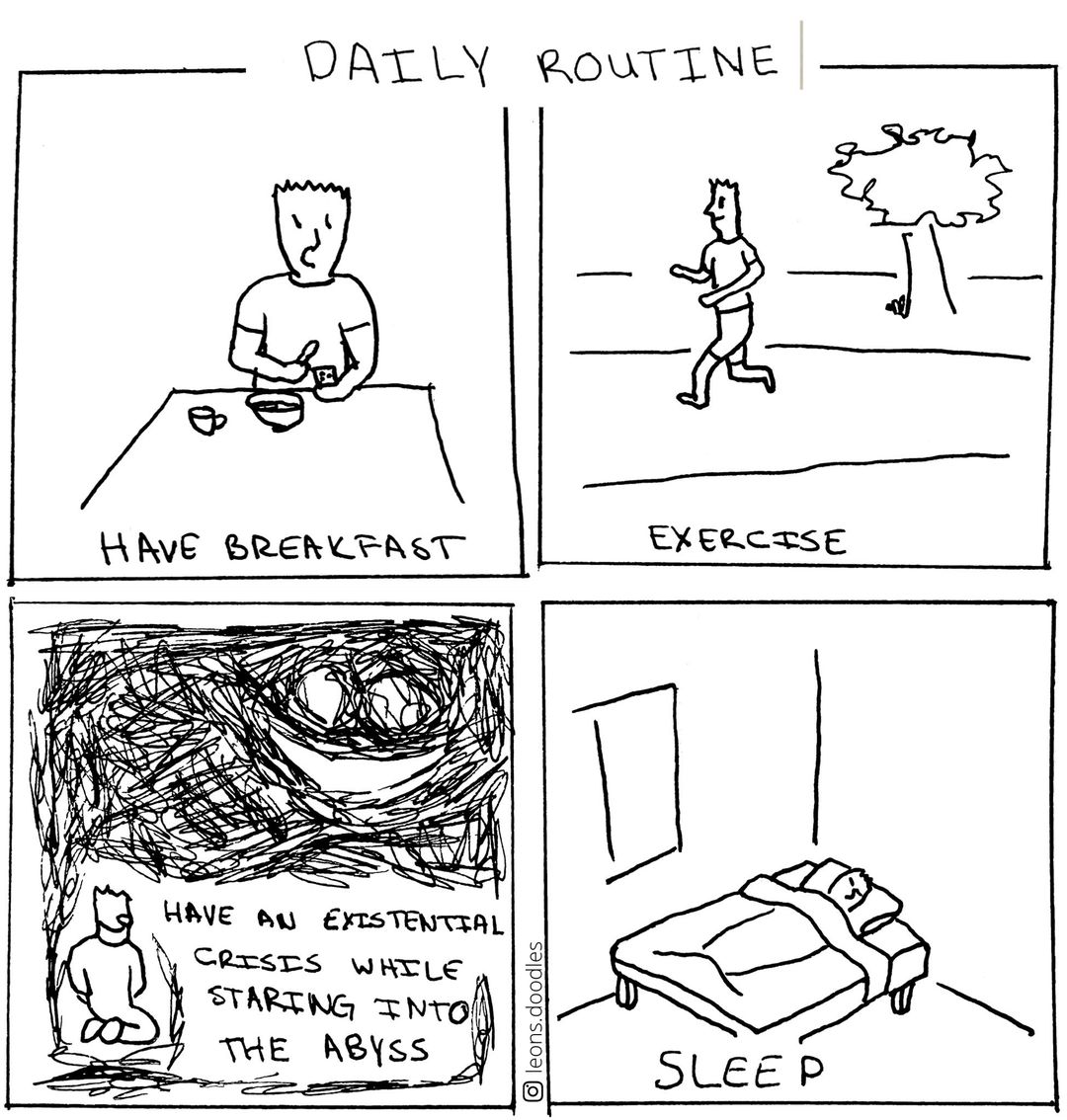 High Quality Depression daily routine Blank Meme Template