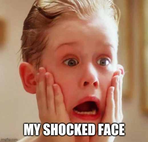 Home Alone | MY SHOCKED FACE | image tagged in home alone | made w/ Imgflip meme maker