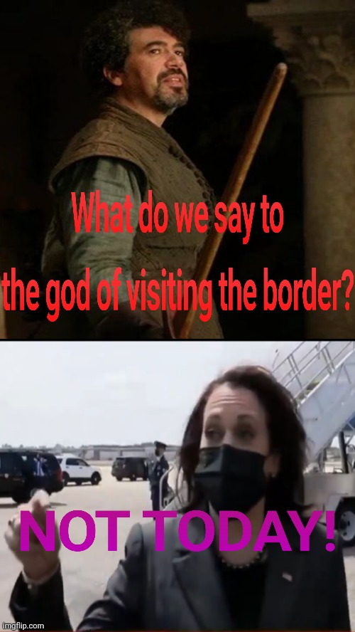 A Game of Harris | image tagged in kamala harris,immigration,border,secure the border | made w/ Imgflip meme maker