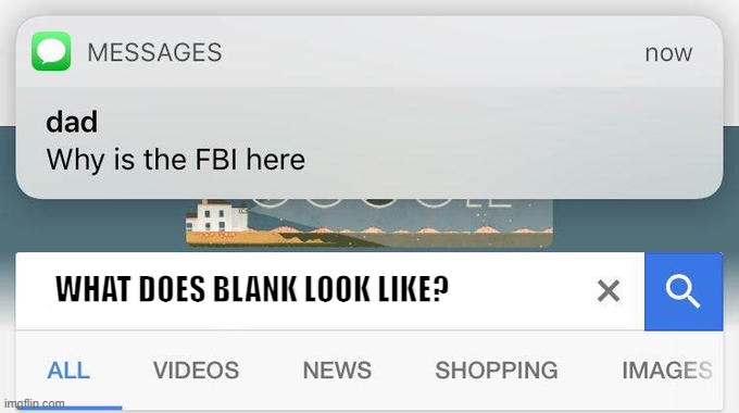 what does blank look like | WHAT DOES BLANK LOOK LIKE? | image tagged in why is the fbi here,google,facts,reactions | made w/ Imgflip meme maker