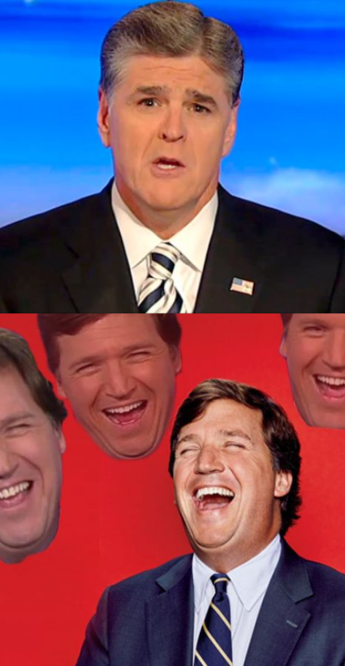 sean hannity tucker carlson laughing Blank Meme Template