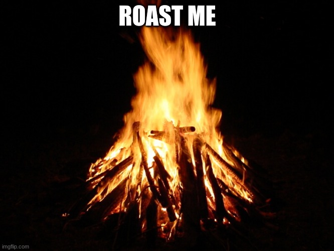 Roast me in comments |  ROAST ME | image tagged in campfire | made w/ Imgflip meme maker