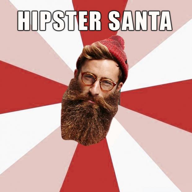 High Quality Hipster Santa Blank Meme Template