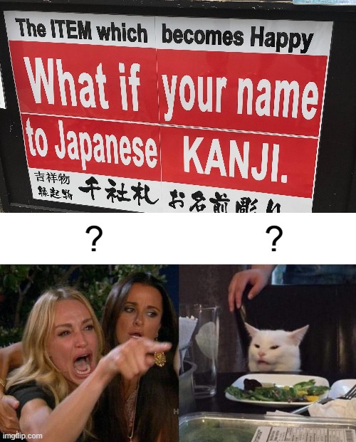 No win scenario | ? ? | image tagged in memes,woman yelling at cat,japanglish | made w/ Imgflip meme maker