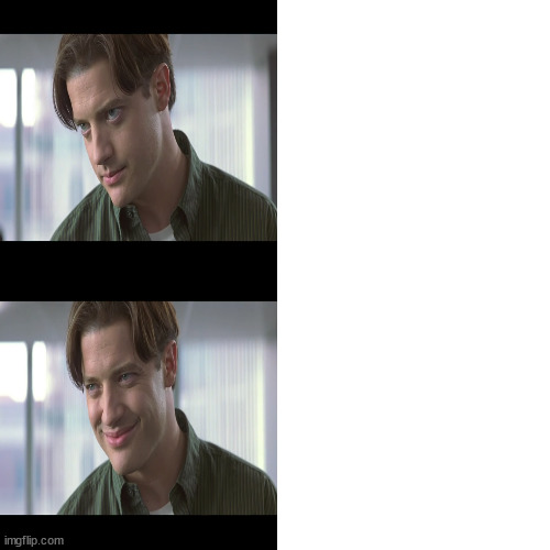 Brendan Fraser comparison Blank Meme Template