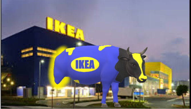 Ikea cow Blank Meme Template