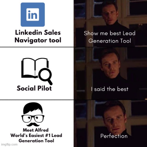 Alfred | World's Easiest #1 LinkedIn Automation Tool Check out More at https://meetalfred.com/ | image tagged in linkedin,automation,marketing | made w/ Imgflip meme maker
