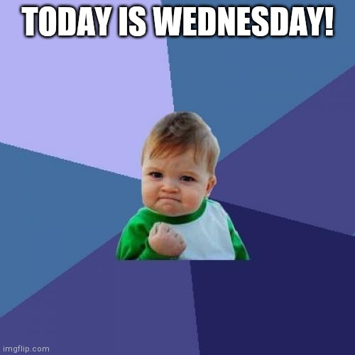 Success Kid | TODAY IS WEDNESDAY! IT'S YORGUTE DAY | image tagged in memes,success kid | made w/ Imgflip meme maker