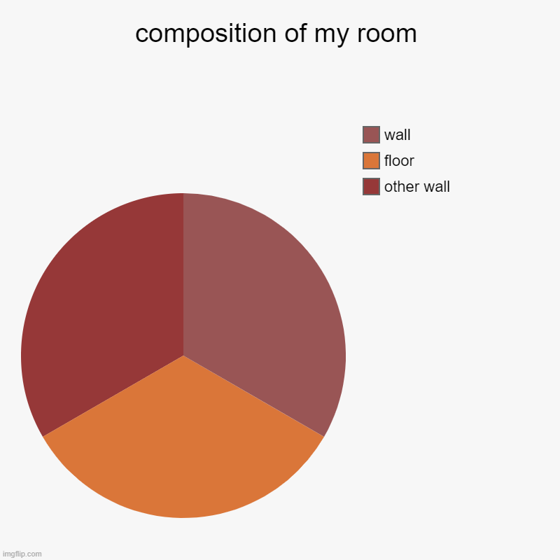 composition of my room | other wall, floor, wall | image tagged in charts,pie charts | made w/ Imgflip chart maker