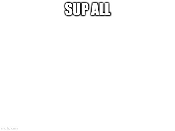 Blank White Template | SUP ALL | image tagged in blank white template | made w/ Imgflip meme maker