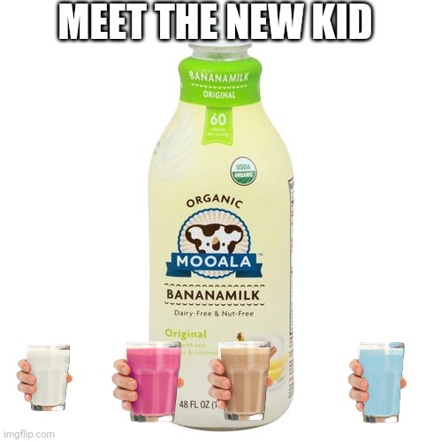 But seriously this is getting out of hand | MEET THE NEW KID | image tagged in choccy milk,straby milk | made w/ Imgflip meme maker