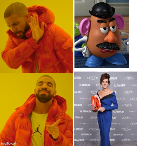 Shoulda worn a dress dumb potato | image tagged in memes,drake hotline bling | made w/ Imgflip meme maker