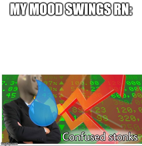 Confused stonks | MY MOOD SWINGS RN: | image tagged in confused stonks | made w/ Imgflip meme maker