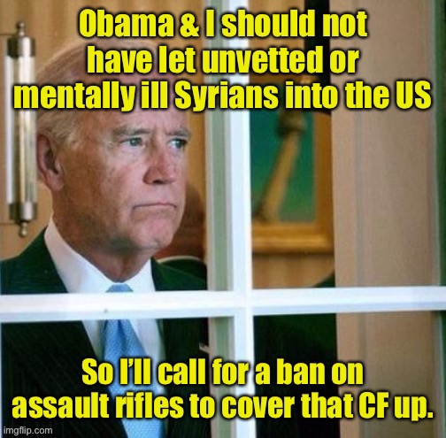 When you’ve been in government so long your bad policies are boomeranging back on you! | image tagged in joe biden,undocumented syrian refugees,mental illness,obama biden administration,boomerang politics | made w/ Imgflip meme maker